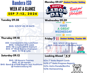 week at a glance white background