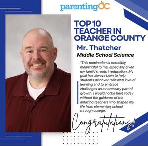 2026 thatcher teacher of the year