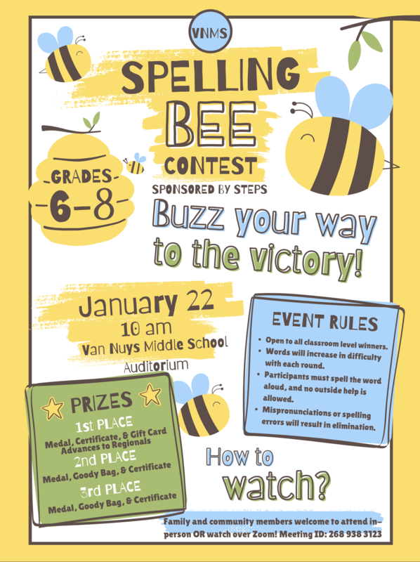 VNMS Spelling Bee 1/22