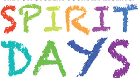 Crayon letters spelling out Spirit Days

