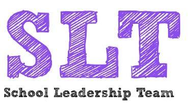 Text 'SLT' in purple with 'School Leadership Team' below.