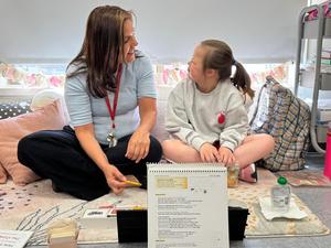 Sheila Moran and student