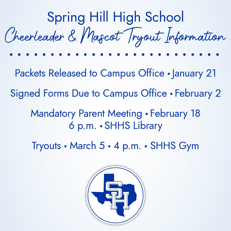 High School Cheerleader & Mascot Tryout Information