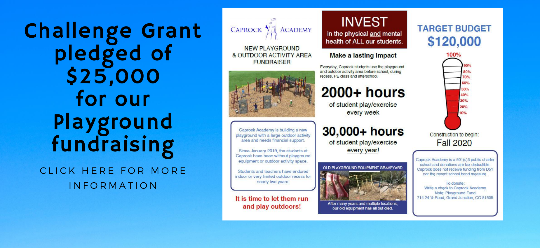 Challenge Grant playground brochure page 1 of 2
