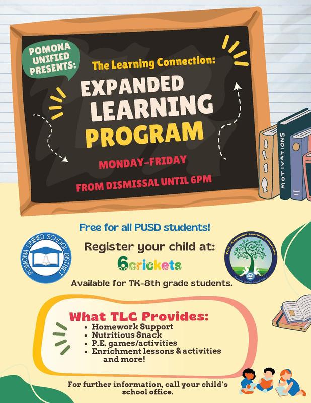 TLC Expanded Learning Flyers for the afterschool program