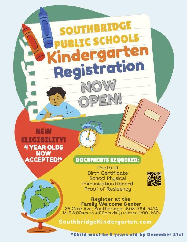 Kindergarten registration flyer in English 