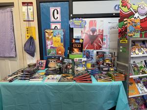 The book fair set up.