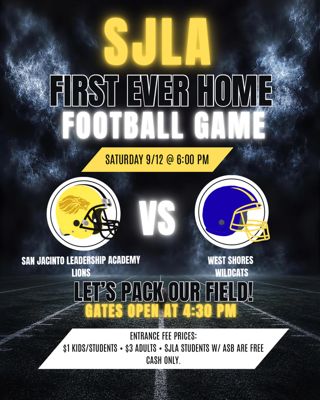SJLA football home game.