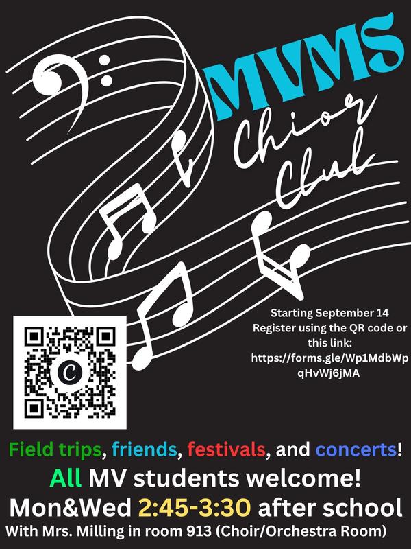 Registration for MV Choir Club