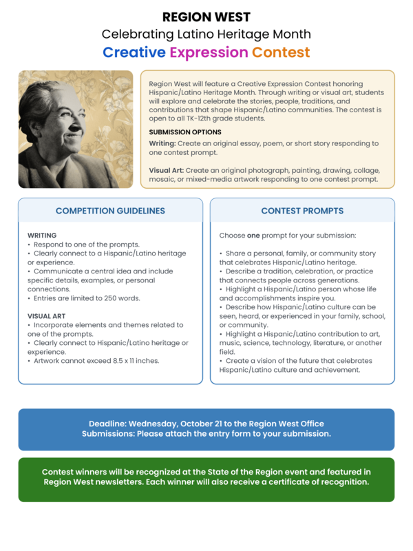 Latino Heritage Month Creative Expression Contest Guidelines