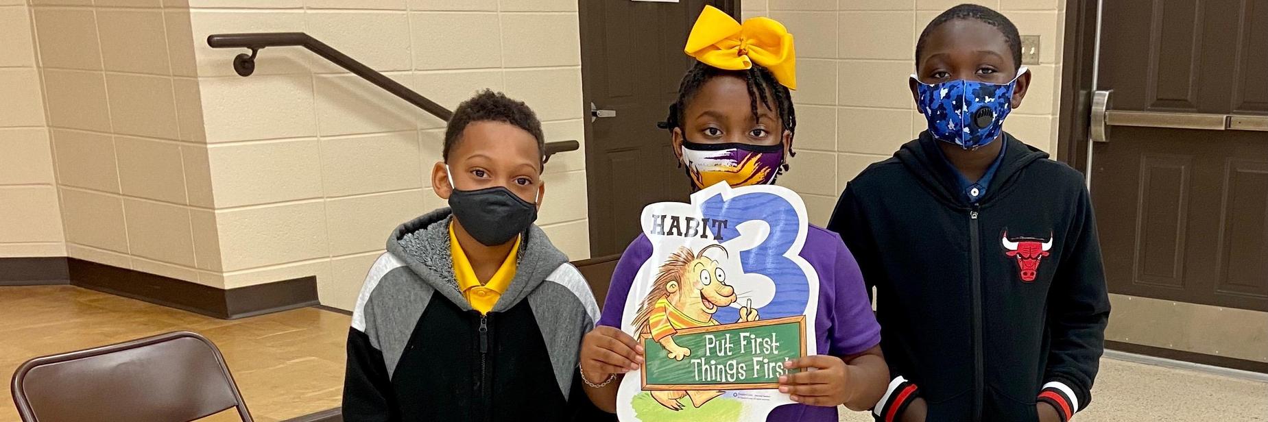 3rd graders learning about Habit 3!