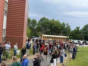 lsat day of school - sending off the 8th graders