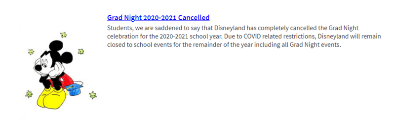 grad night canceled
