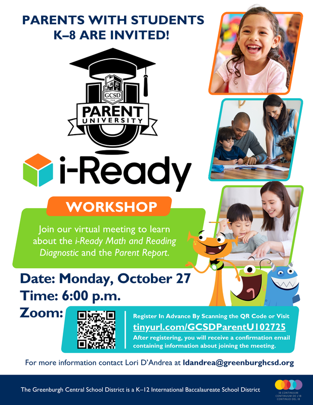 Parent University i-Ready Workshop English