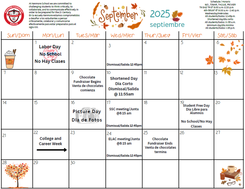 Calendar September 2025