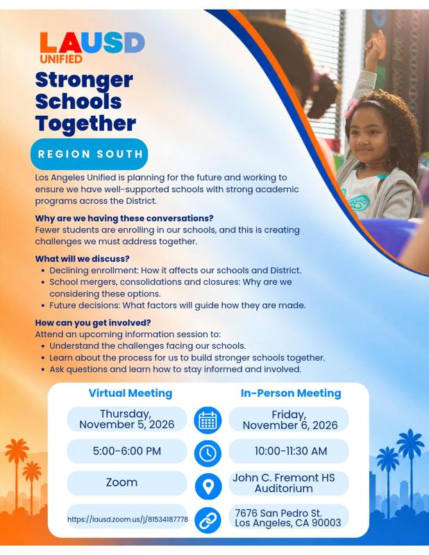 stronger schools together flyer in english
