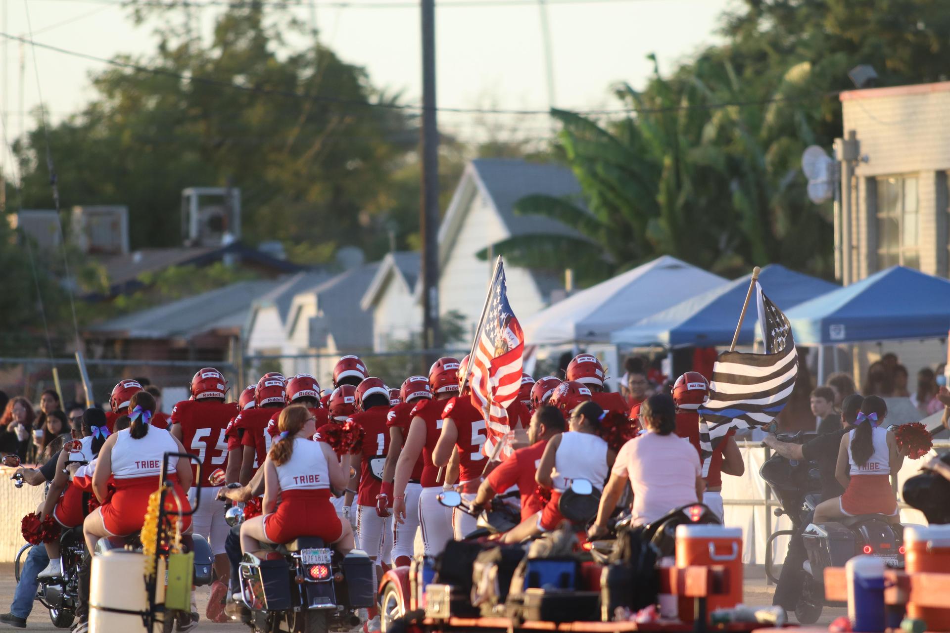 Students enjoying the football game against hoover