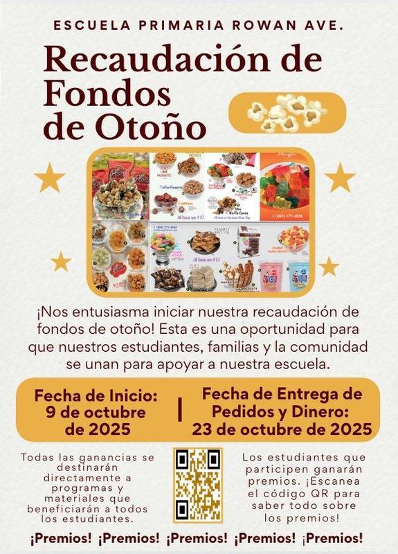 Fall fundraiser flyer in Spanish