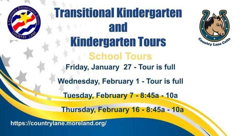 Transitional Kindergarten and Kindergarten Tours for 23-24 School Year Thumbnail Image