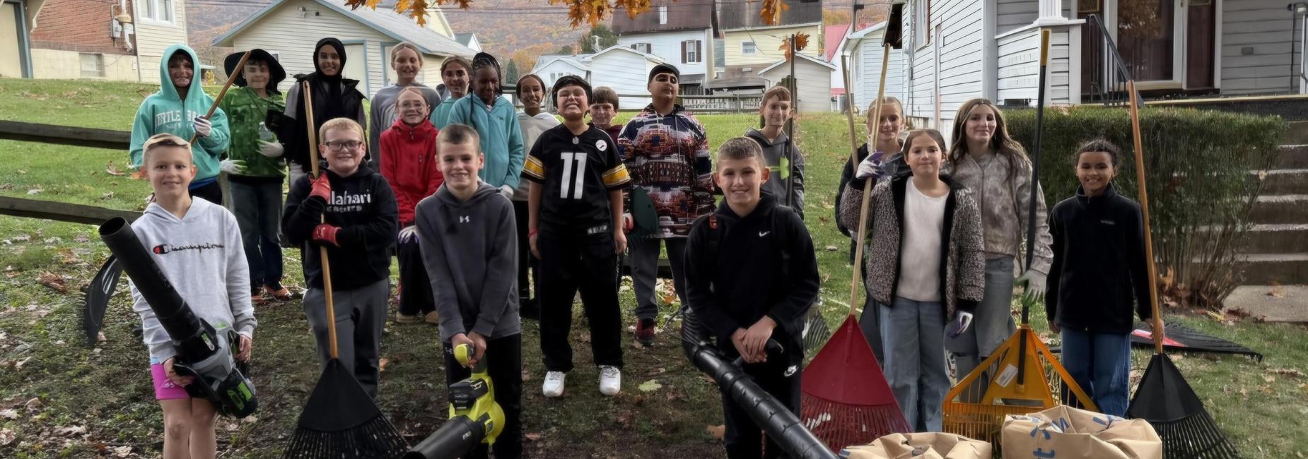 Logan's Student Council had Rake a Difference day to help clean up local neighborhoods.