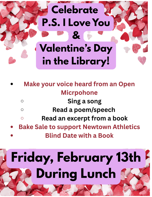 Library Valentine's Day Flyer English