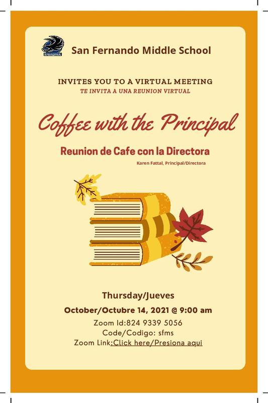 Coffee with the Principal October 2021 Featured Photo