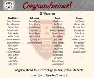 Grade 8 Honor Roll