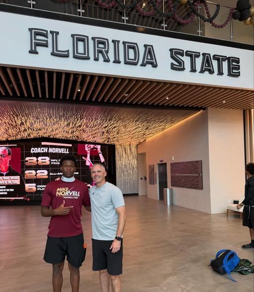 Mario was invited to the Florida State Camp. He had a great camp and was welcomed after to get a full tour of the facilities.