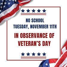 VETERANS DAY - NO SCHOOL NOVEMBER 11TH Featured Photo