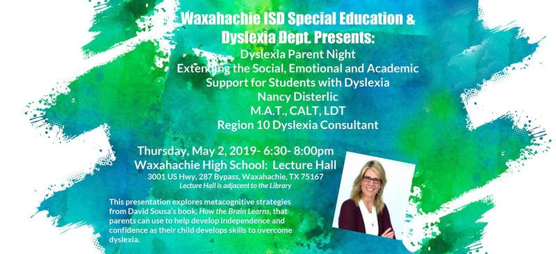 Waxahachie ISD Dyslexia Parent Night Featured Photo
