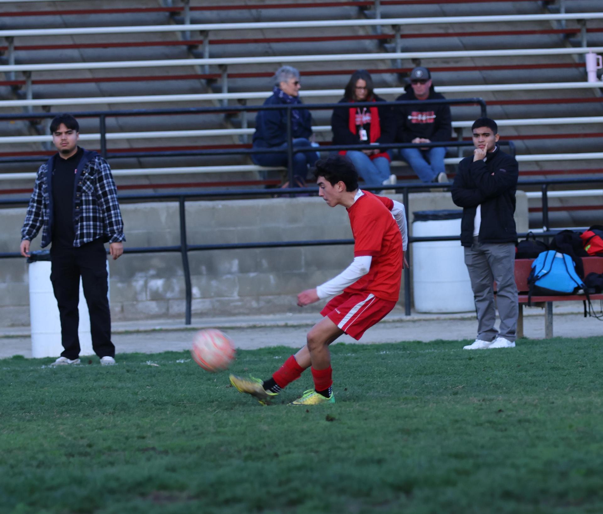 junior varsity boys playing soccer against washington union