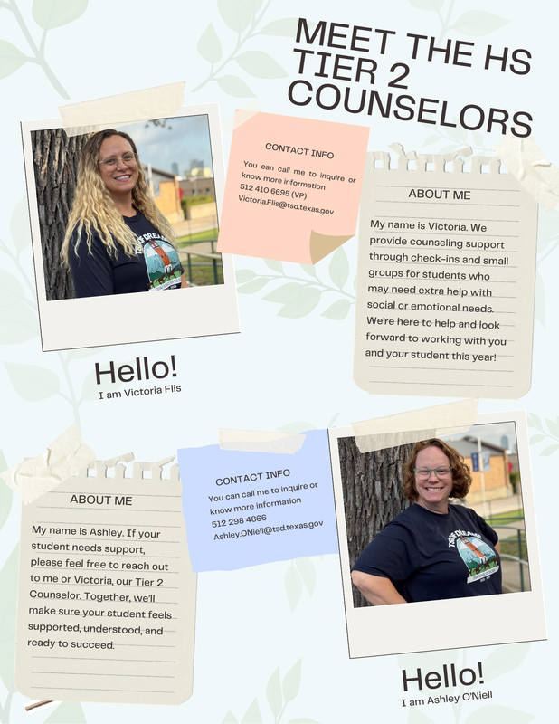 Our High School Tier 2 Counselors!
