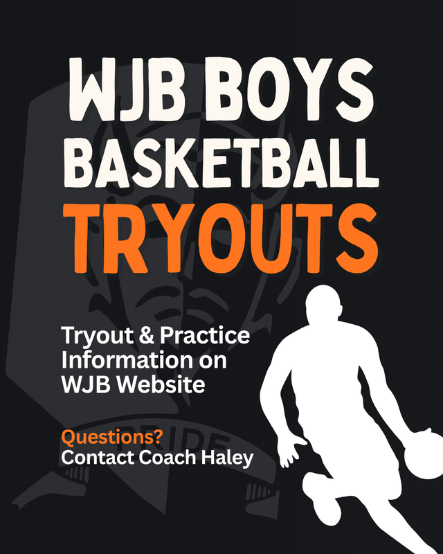 WJB Basketball Tryouts Graphic