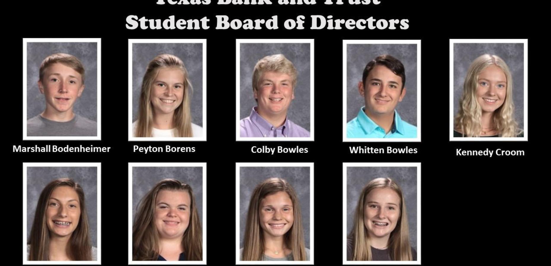 Texas Bank & Trust Student Board of Directors