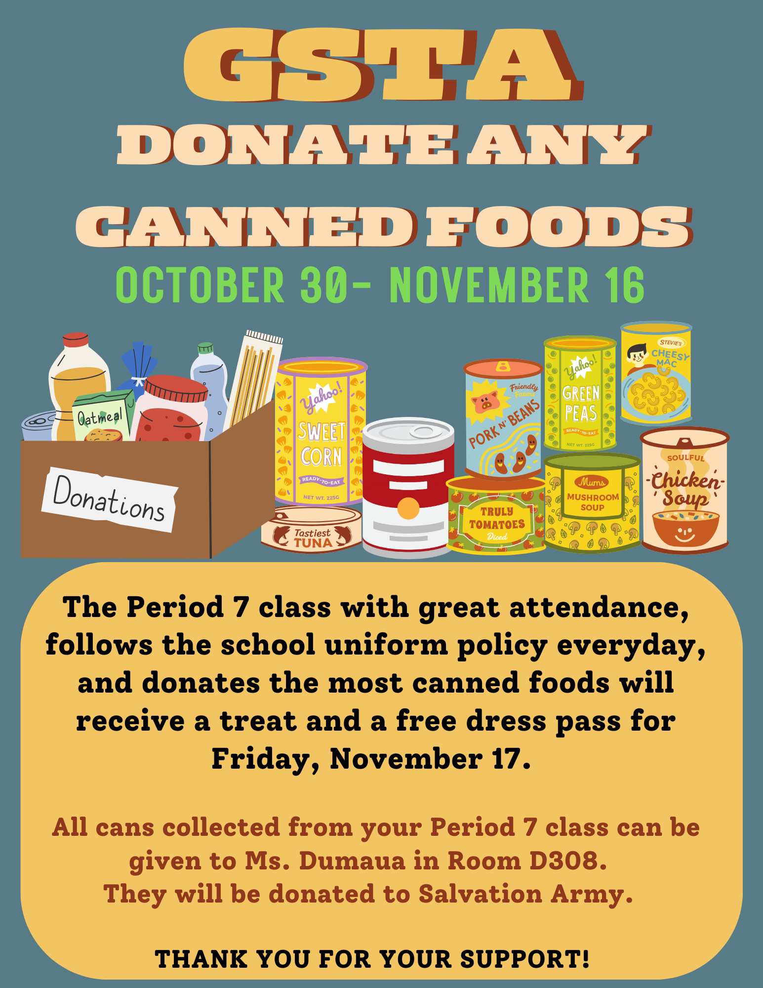 Canned Food Donations Orchard Academies 2C