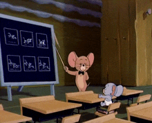 Tommy and Jerry in a classroom