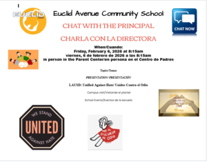 Chat with the Principal / Charla con la directora