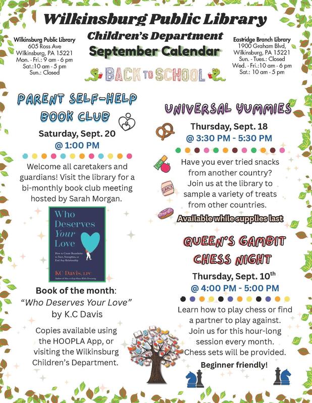 snapshot of September library events