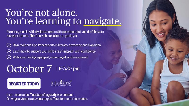 Dyslexia Parent Webinar marketing graphic