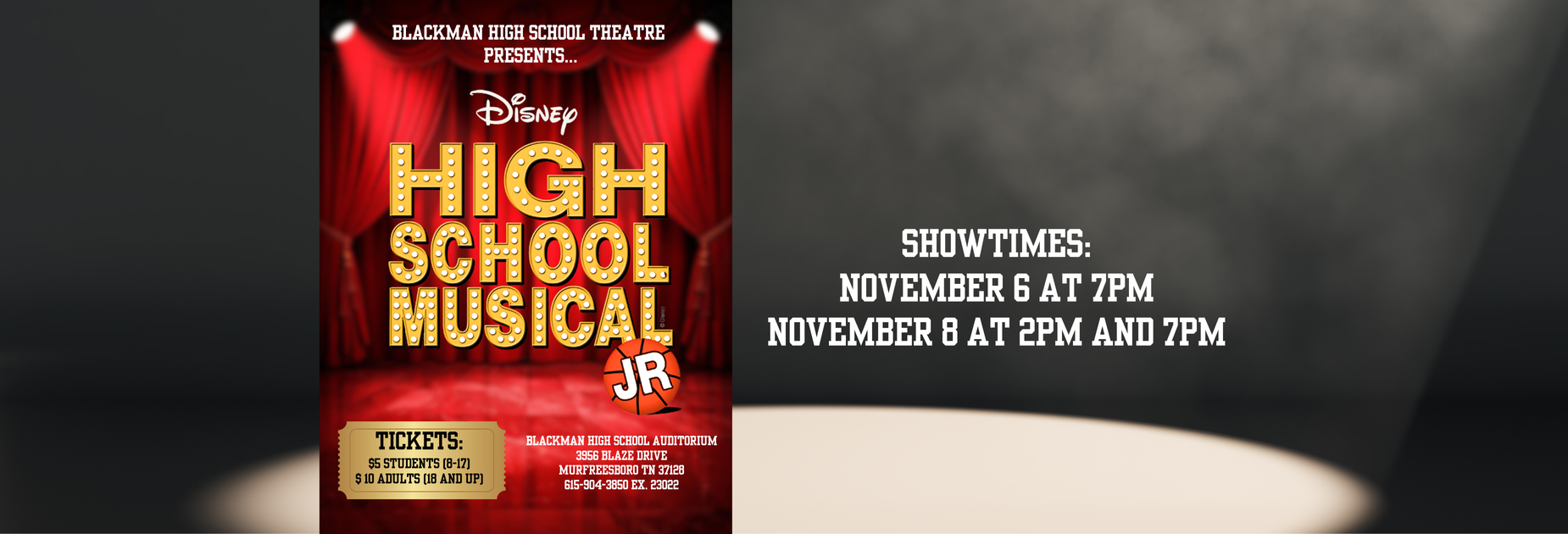 high school musical jr play information