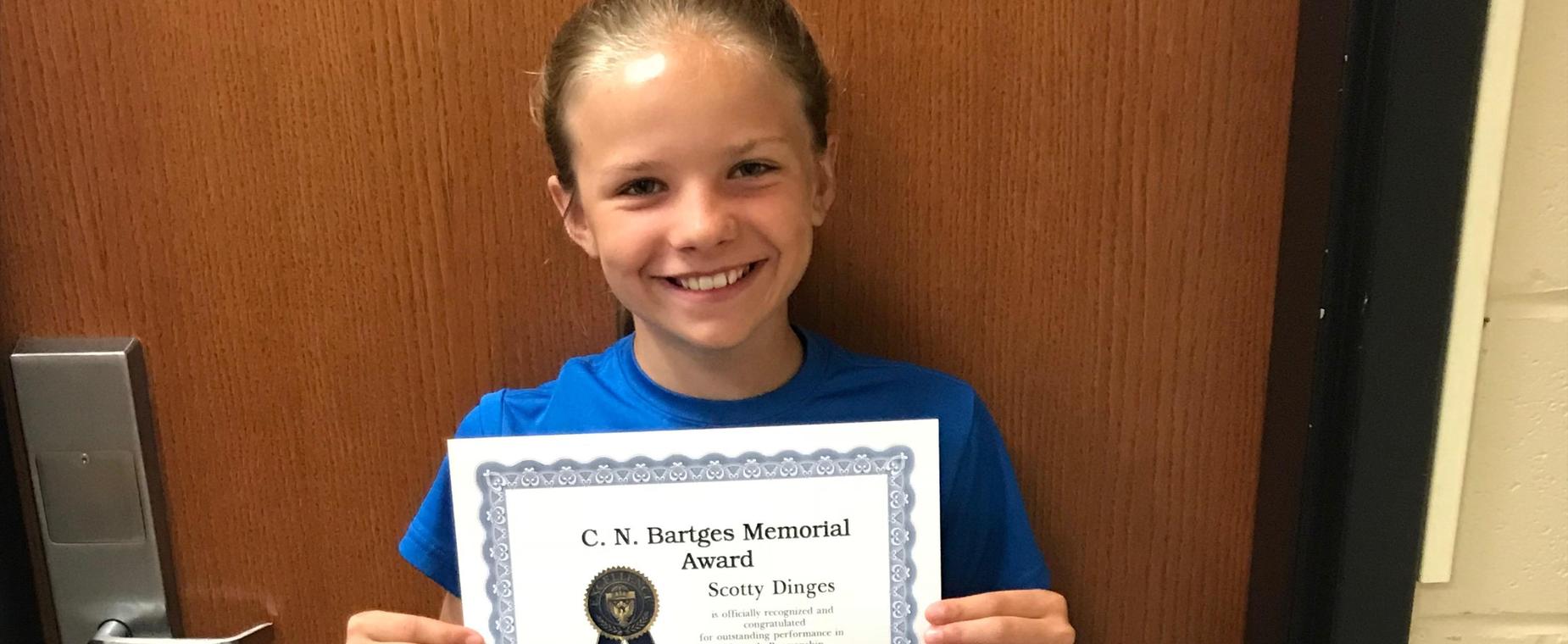 Scotty Dinges - Bartges Award Winner