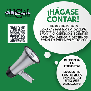 Graphic encouraging parents to fill out LCAP survey in Spanish