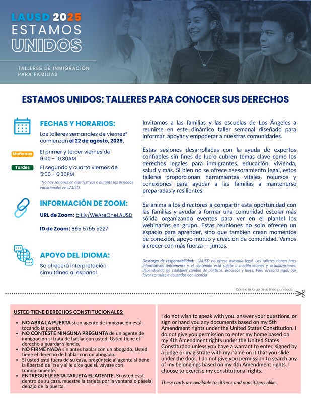 Workshop Flyer Spanish