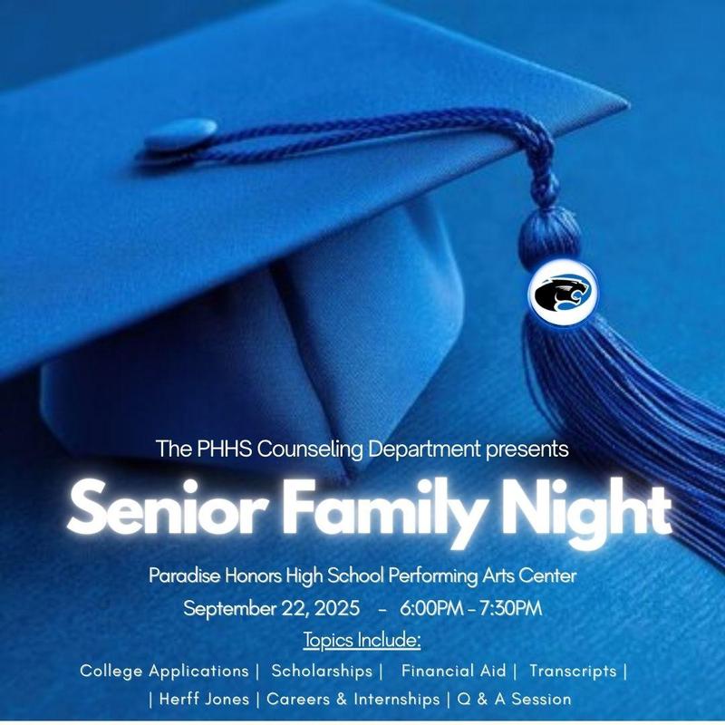 senior family night flyer