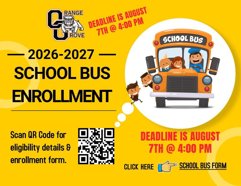 Bus Enrollment closes tomorrow - Aug. 7th Featured Photo