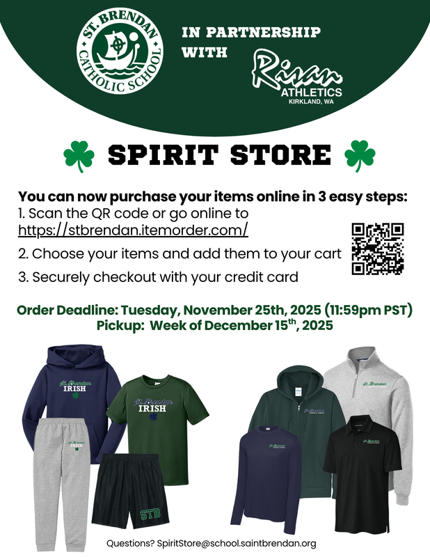 Shop the St. Brendan Spirit Store! Featured Photo
