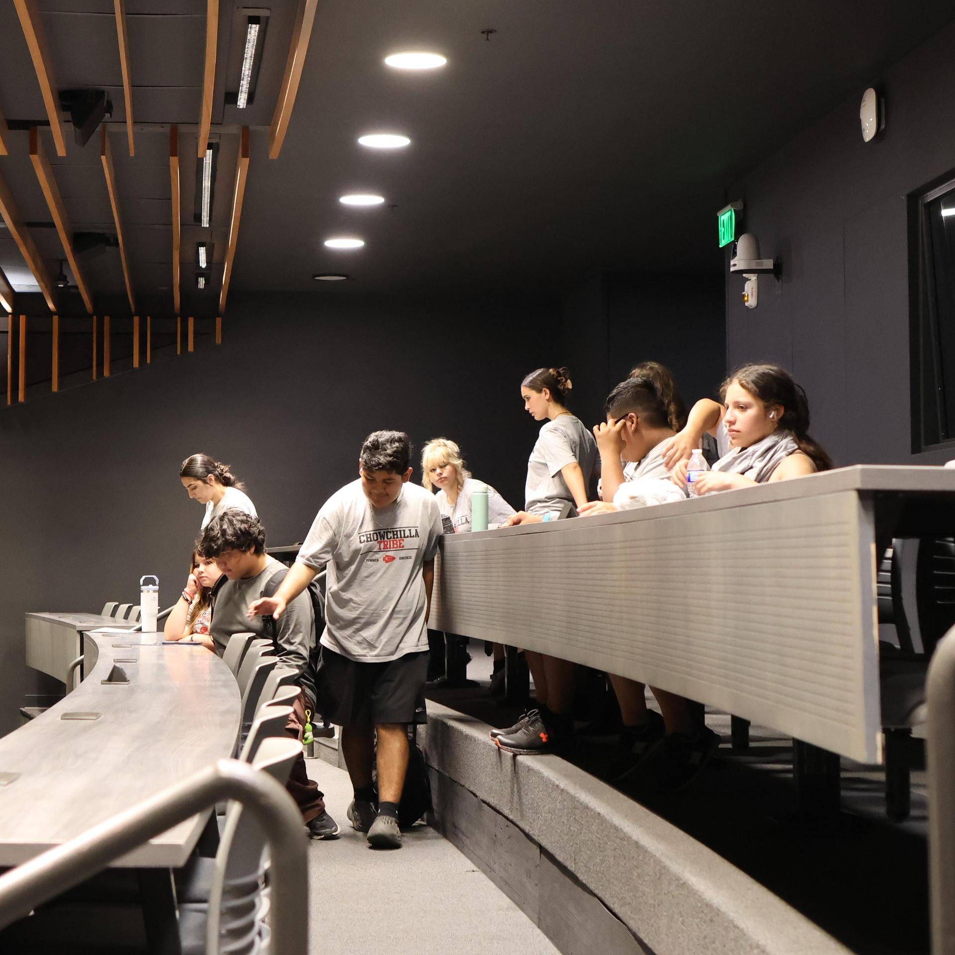 freshmen and staff participating in the summer bridge program