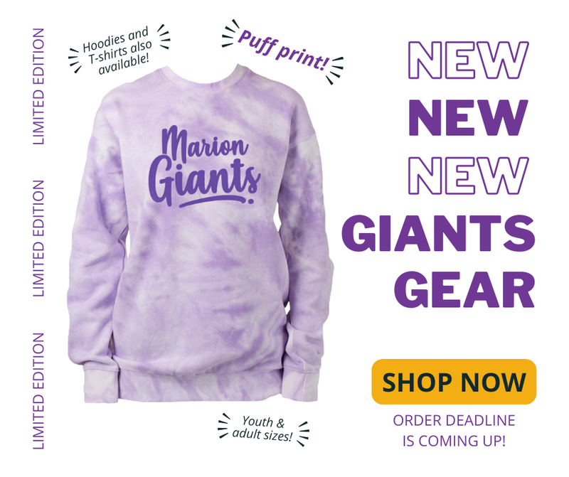promo graphic - Kendall Elementary Giants gear winter 2025