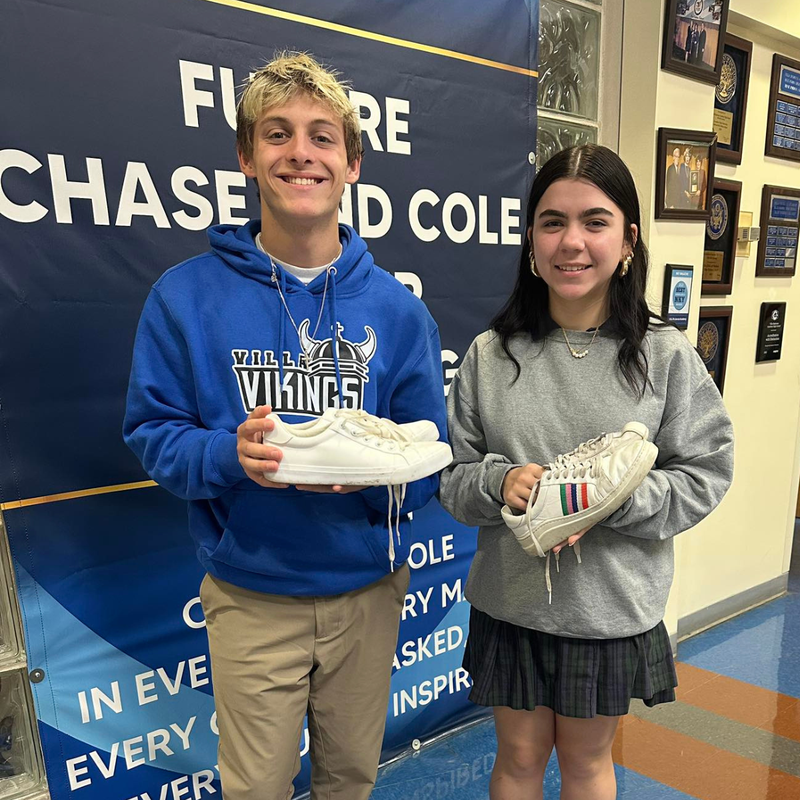 Students collect shoes for people in our community