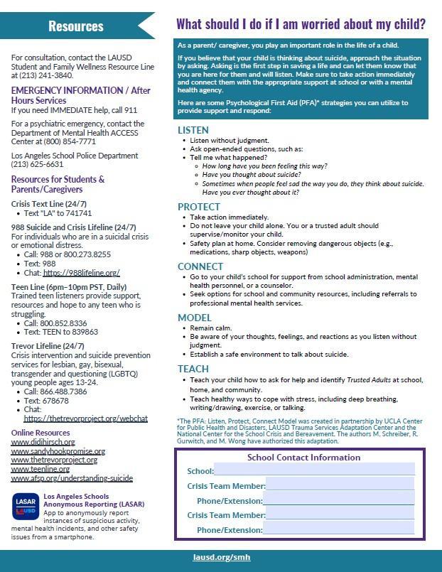 Suicide Prevention Awareness for Parents 2 of 2